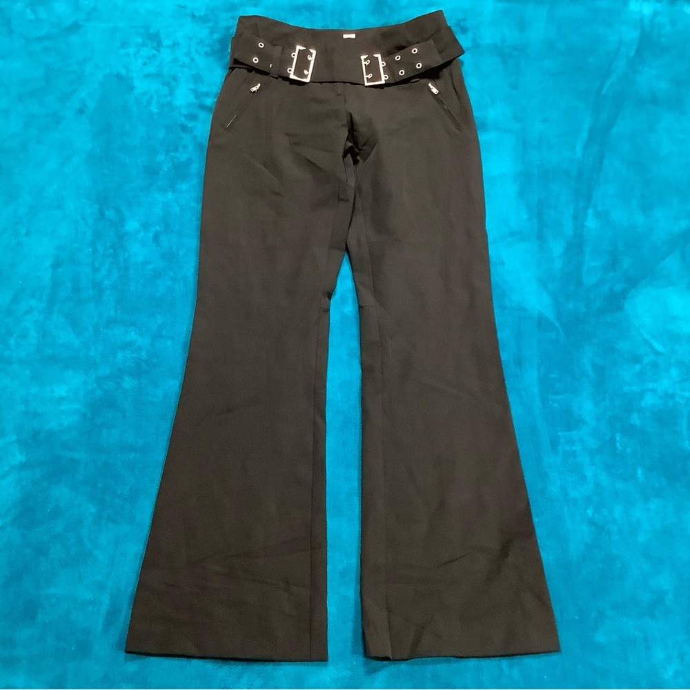 Vtg y2k cache flare belted pants 27 x 30 gem